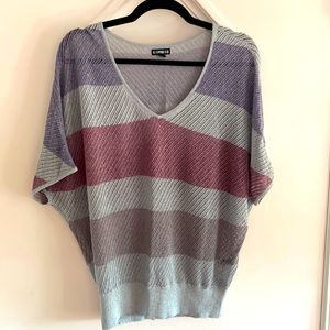 Purple/silver slight shimmer lightweight sweater